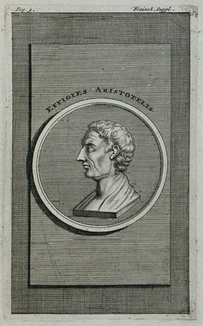 Aristotle. Line engraving by Freinsh [?] after Rubens