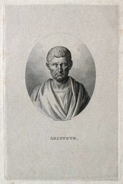 Aristotle. Stipple engraving by A. Tardieu