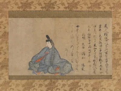Ariwara Narihira, from the “Fujifusa Version” of Thirty-six Poetic Immortals (Fujifusa-bon Sanjūrokkasen emaki)