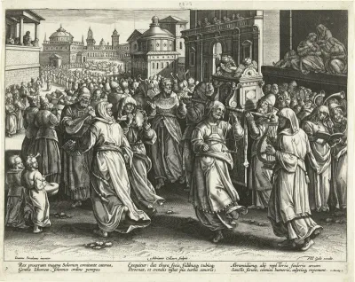 Ark des verbonds overgebracht naar de tempel van Salomo