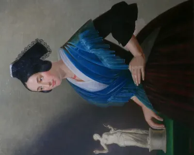 Arlesian woman with the Venus of Arles