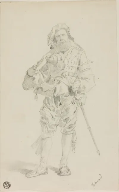 Armed Soldier (recto); Fragment of an Armed Soldier (verso)