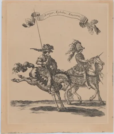 Armiger, Ephebus, Americani, from "Courses de Testes et de Bagues Faittes par Roy et par les Princes et Signeurs de sa Cour, en l'annee 1662" (Grand Carrousel)