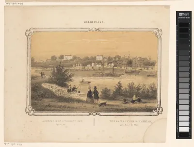 Arnhem vanaf de Rijn gezien