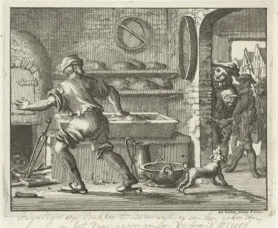 Arrestatie van Augustijn de Backer in zijn bakkerij, 1556