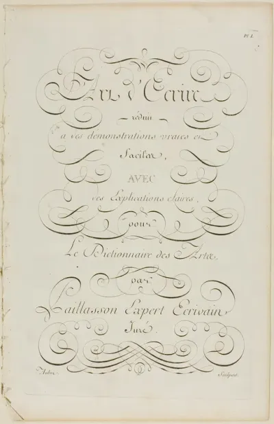 Art of Writing, from Encyclopédie