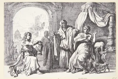 Artemisia modtager sin mands gravurne