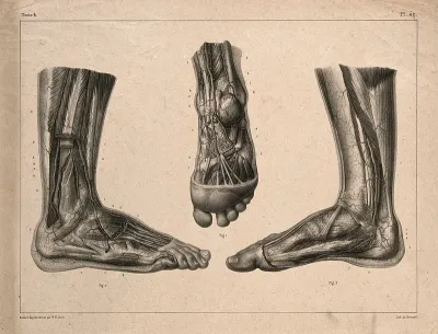 Arteries of the foot: three figures