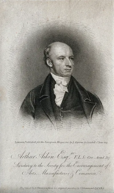 Arthur Aikin. Stipple engraving by J. Thompson after S. Drummond