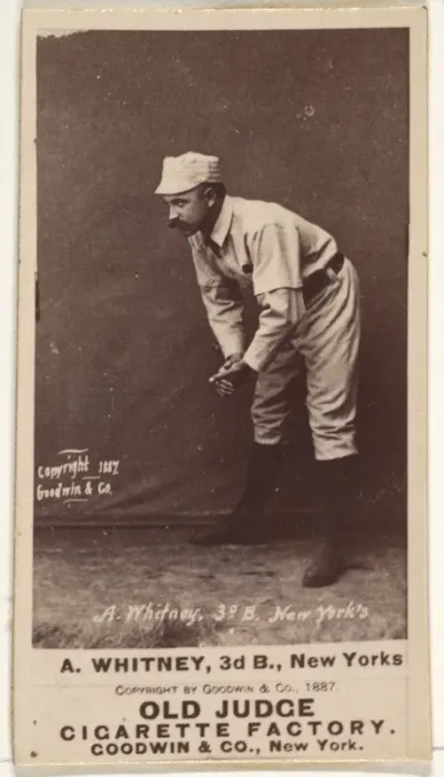 Arthur "Art" Wilson Whitney, 3rd Base, New York, from the Old Judge series (N172) for Old Judge Cigarettes