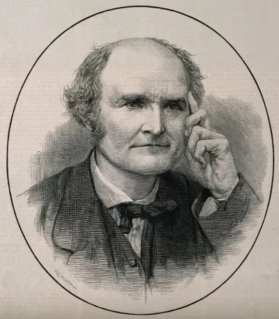 Arthur Cayley. Wood engraving by R. Taylor, 1883, after T.D. Scott