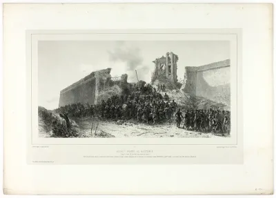 Assault of bastion no.8, from Souvenirs d’Italie: Expédition de Rome