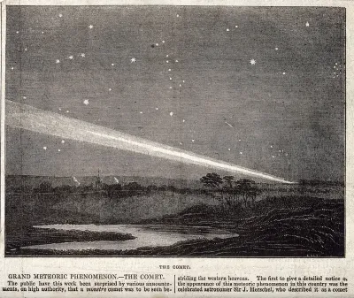 Astronomy: a comet in the night sky