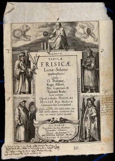 Astronomy: five astronomers, forming the allegorical titlepage to N