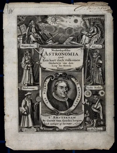 Astronomy: seven astronomers, forming the allegorical titlepage to Dirck Rembrantz van Nierop, Nederduytsche astronomia