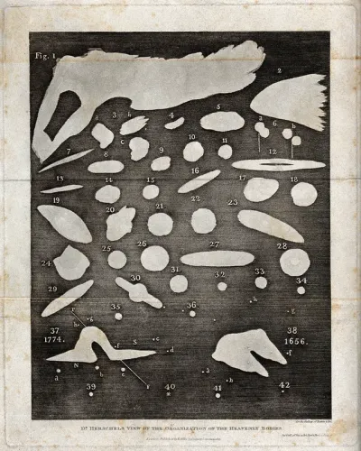 Astronomy: Sir William Herschel's diagram of the heavens
