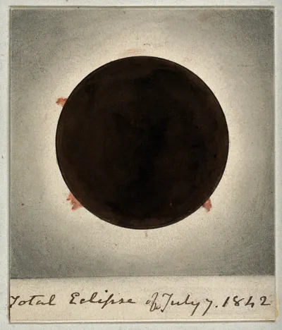 Astronomy: the corona of the sun, viewed during a total solar eclipse