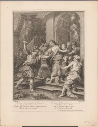 Astyanax uit de armen van Andromache ontrukt