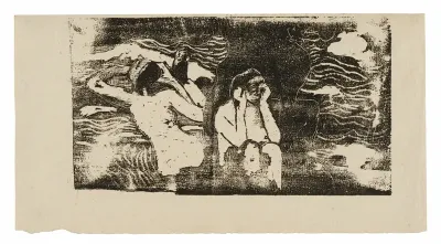 At the Black Rocks, from the Suite of Late Wood-Block Prints
