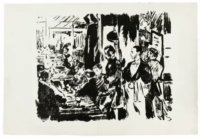 At the Café (unpublished plate)