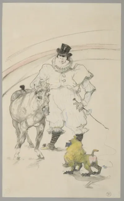 At the Circus: Trained Pony and Baboon