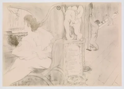 At the Curtain (Au Rideau), from "L'Estampe Originale"