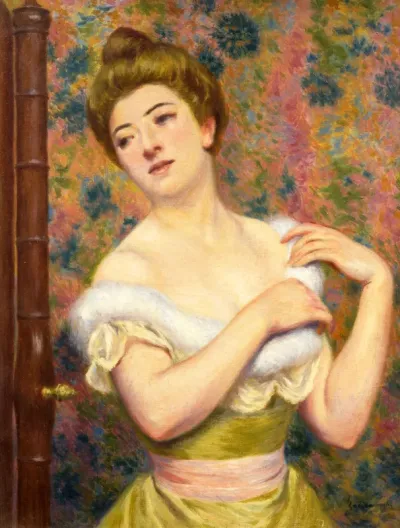 At the dressing table