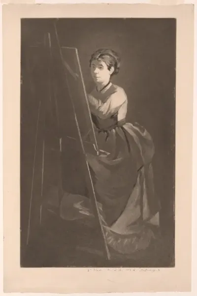 At the Easel – Portrait of the Artist Jeanne Gonzalès