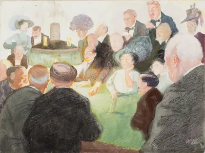 At the Gaming Table; Gentlemen and Women around the Gaming Table