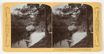 At the mouth of Chapel Gorge. Foot of the Narrows, No. 159 from the series "In and About the Dells of the Wisconsin River"