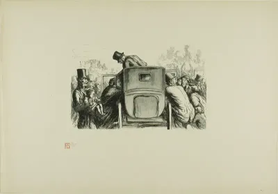 At the Universal Exhibition: The visitor will easily find any means of transportation to return to his hotel