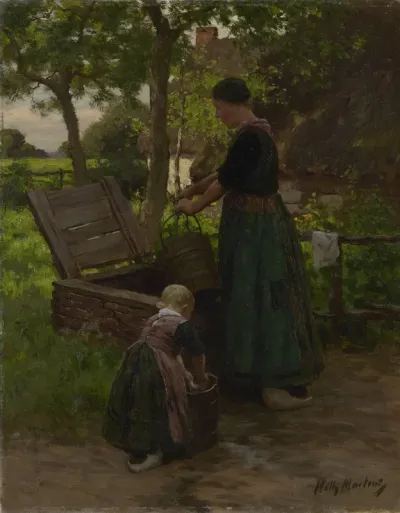 At the well