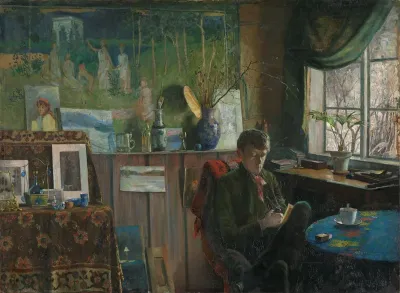 At the Window. Portrait of the Artist Kalle Løchen