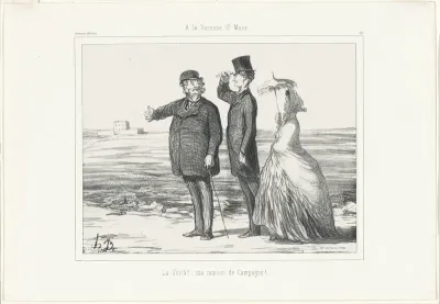 At Varenne, Saint-Maur. “There! My country house", plate 418 from Souvenirs d’artistes