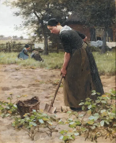 At work in the garden