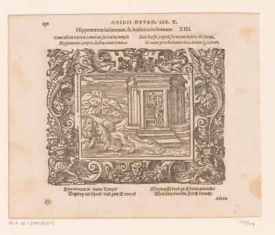 Atalanta en Hippomenes in leeuwen veranderd