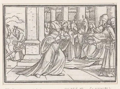 Atalja scheurt haar kleren voor de hogepriester