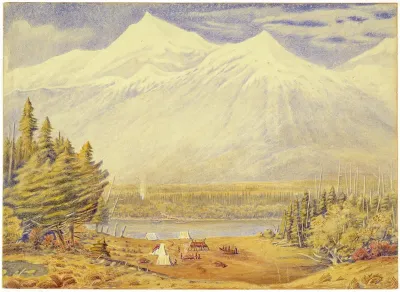 Athabasca Pass, Mount Murchison, AB, about 1862