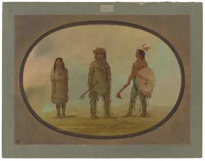Athapasca Chief, His Wife, and a Warrior
