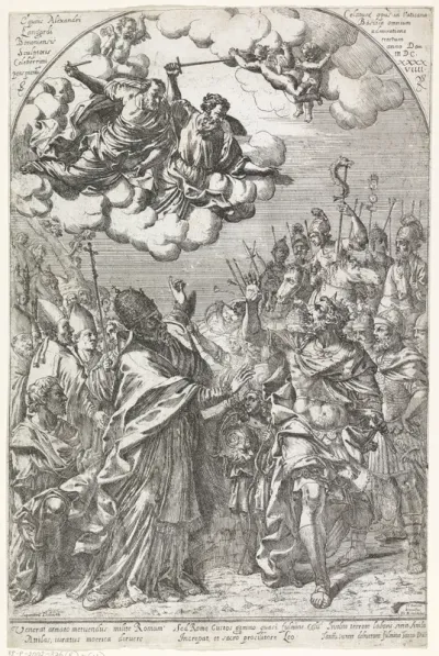 Atilla voor de stad Rome