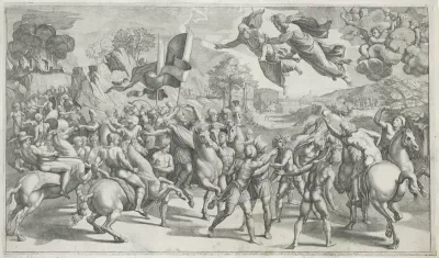 Atilla voor de stad Rome
