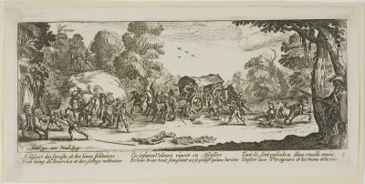 Attack on a Coach, plate eight from The Large Miseries of War