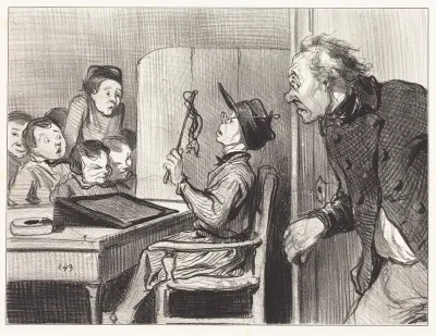 Attends... j'te vas en donner... du maitre d'école