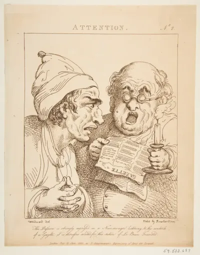 Attention (Le Brun Travested, or Caricatures of the Passions)