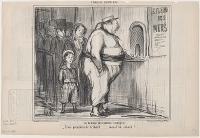 Au Bureau de l'Ambigu Comique, from "Croquis Parisiens"