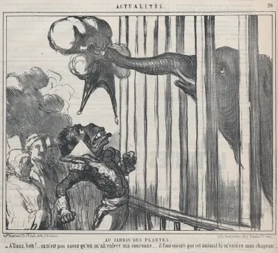 Au Jardin des Plantes, from Actualités, published in Le Charivari, March 19, 1859