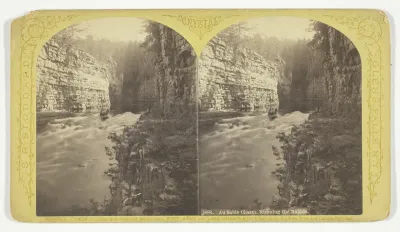 Au Sable Chasm, Running the Rapids, No. 1686 from the series "Crystal"