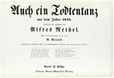 Auch ein Todtentanz, title page and text
