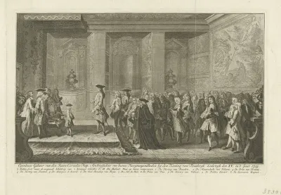 Audiëntie van Cornelis Hop bij de jonge koning Lodewijk XV, 1719
