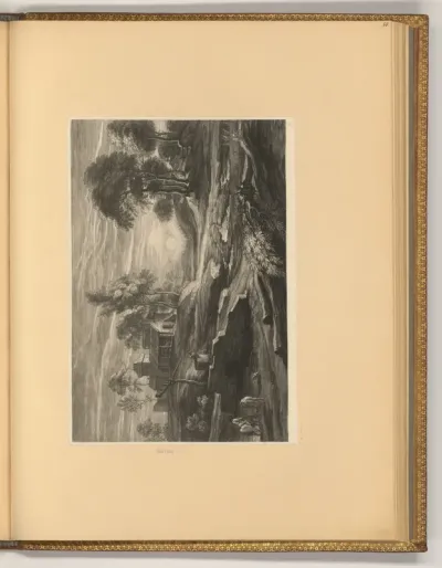 Auenlandschaft mit Brunnen